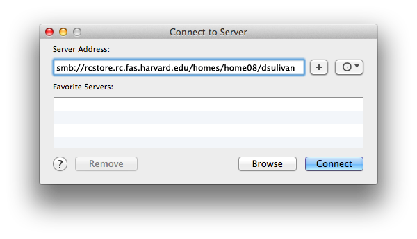 Mount home directory on a Mac