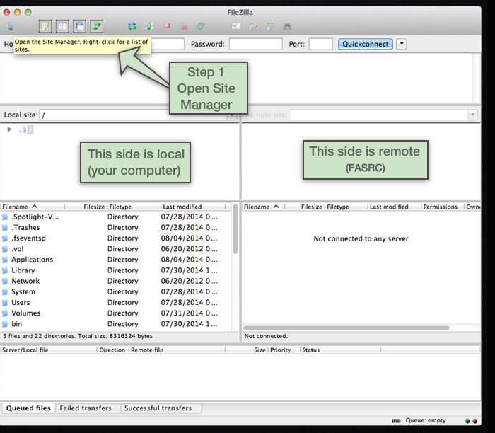 Transferring Files In Filezilla InMotion Hosting