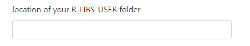 Location of your R_LIBS_USER folder