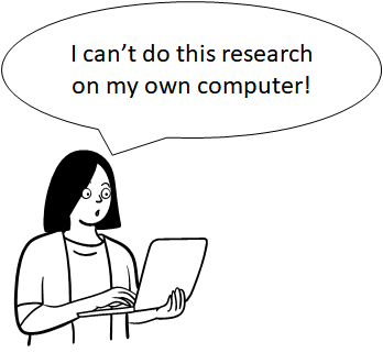 I can't do this research on my own computer