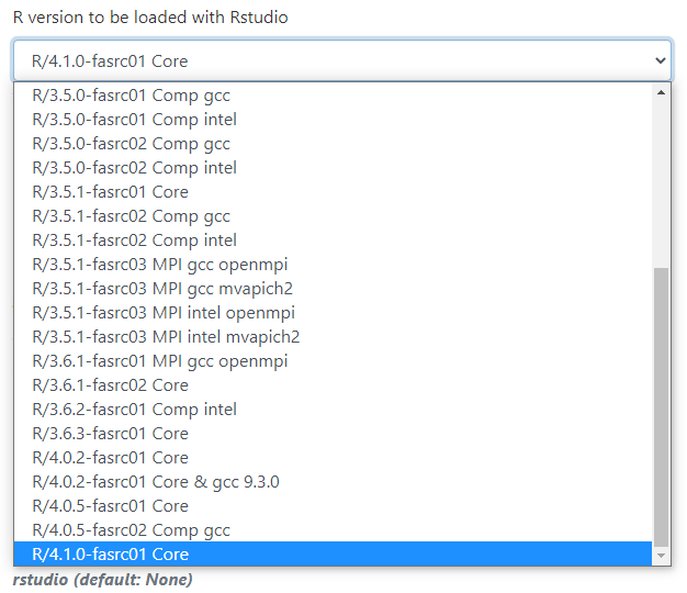 newest versions of R available to load with RStudio