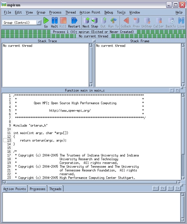 Debugging in C With TotalView